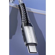 Eco Port DC43 Type-C To Type-C 1m Örgü 60W Hızlı Şarj Kablo - Yeşil
