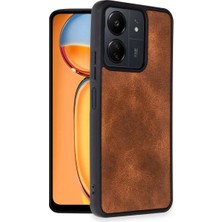 Eco Port Xiaomi Redmi 13C Kılıf Aras Deri Kapak - Taba
