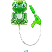 Oglo Su Tabancası Sırt Çantalı Pompalı — Frogy Su Depolu Tanklı Çocuk Su Tüfeği, Yaz Bahçe Havuz Oyuncağı 3+ Yaş