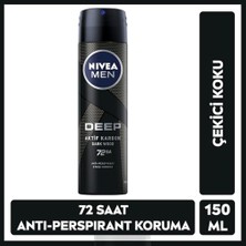 Men Erkek Sprey Deodorant Deep Dimension 48 Saat Anti-Perspirant Koruma, 150 Ml, Erkeksi Koku + Men Erkek Sprey Deodorant & Invisible Güçlü Etki 48 Saat Koruma (150ML) X2