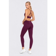 Formactive 18001830T Kadın Büstiyer Tayt Takım - Çapraz Sırt Detaylı & Ayar Askılı & Destekli Seamless/Dikişsiz Vişne M/L