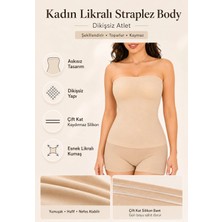 Formactive Kadın Likralı Straplez Body Bej - Uzun ve Esnek İç Giyim & Dikişsiz Atlet 2025