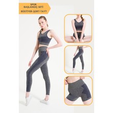 Formactive Kadın Melanjlı Dikişsiz Spor Başlangıç Takımı - Büstiyer, Tayt & Şort
