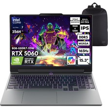 Lenovo Loq 15IPH11 Ultra 7-356H 40-Gbddr5 4 Tbssd RTX5060 (8GB-GDDR7-115W) Tgp 15.3" Wuxga Windows 10 Pro + Qb Sırt Çantası 83SL001ATRQB60