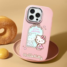 HONTINGA iPhone 15 Pro Max ile Uyumlu Kılıf Kamera Korumalı Düşüme Önleyici Kamera Koruyucu Pembe Yumuşak Silikon Couple Telefon Kılıfı Kitty Desenli K4-0473