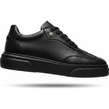 Beto Hakiki Deri Bağcıklı Erkek Toka Detaylı Günlük Sneaker Spor Ayakkabı