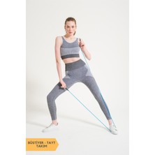 Formactive Kadın Askılı Dikişsiz Büstiyer ve Yüksek Bel Toparlayıcı Tayt Takım – Spor Yoga Pilates Kıyafeti