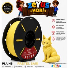 Zeyus Hobi Generic Pla Hs Hyper Speed Filament – Pastel Sarı | 1.75 mm | 1000 gr