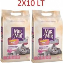 Mır mır Mırmır Hoş Kokulu Ince Taneli Topaklaşan Kedi Kumu 2X10 Lt