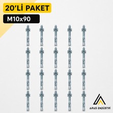 Arasendüstri Klipsli Çelik Dübel (M10X90)- (20'li)