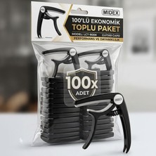 Lastvoice Midex LCT-90BK-100X Kapo 100'LÜ Toptan Capo Gitar Bağlama