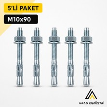 Arasendüstri Klipsli Çelik Dübel (M10X90)- (5'li)