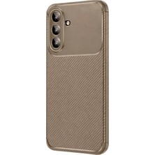Eco Port Samsung Galaxy A56 Kılıf Auto Focus Karbon Kapak - Kahverengi