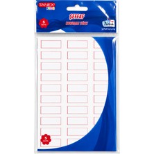 Tanex Şeffaf Korumalı Etiket 12 x 30 mm Kırmızı 5 Sayfa