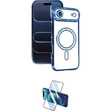 Marsilyan™- iPhone 17 Air Kılıf Zirve Doku Prime - Siyah 3D Antistatik Cam Ekran Koruyucu