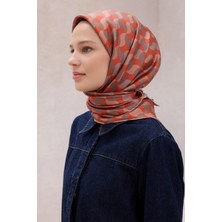 Belli Twill Ipek Eşarp Vizon, Kiremit