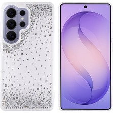 Ceponya Galaxy S26 Ultra Kılıf Airbag Tasarımlı Damla Taşlı Şeffaf Pera Silikon Kapak
