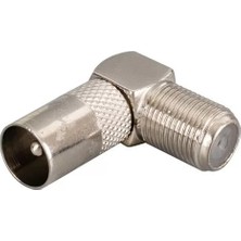 Motto Ticaret Powermaster PM-34398 F Konnektör Dişi - 60 Ohm Erkek L Tip Çevirici