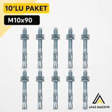 Arasendüstri Klipsli Çelik Dübel (M10X90)- (10'lu)