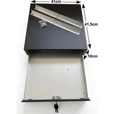Saypos Masa Altı Montaj Askılı Içi Çok Geniş Çekmeceli Metal Para Kasası 41X41,5X10CM