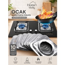Btm Home 10 Adet Ocak Üstü Leke Önleyici Yıkanabilir Isıya Dayanıklı Izgara Koruyucu Folyo