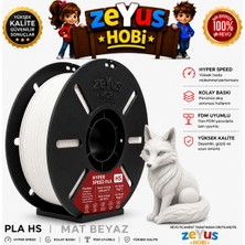 Zeyus Hobi Generic Pla Hs Hyper Speed Filament – Matbeyaz | 1.75 mm | 1000 gr