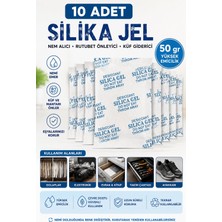 Hobialem 10 Adet Silikajel 50 Gr. Nem Alıcı, Silika Jel Rutubet Önleyici, Küf Giderici  Gel