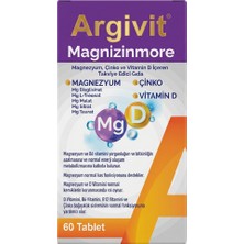 Argivit Magnizinmore Magnezyum Çinko ve Vitamin D Içeren Takviye Edici Gıda 60 Tablet