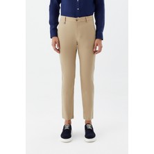 Sabri Özel Erkek Kum Normal Kesim Regular Fit Yan Cep Normal Bel Chino Pantolon