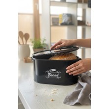 Renk Yapı Rüyası Metal Paslanmaz Kapaklı Statik Boyalışık Ekmeklik Ekmek Kutusu GENİŞLİK32CM DERİNLİK19CM YÜKSEKLİK15CM