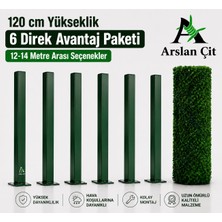 Msy Garden Fenc Çim Çit 120 cm x (12M-18M) Arası Ölçü Seçenekleri 6-7 Adet (Ölçüye Bağlı) Galvanizli Çit Direği Aksesuarlar Montaj Aparatlı Avantaj Paketi