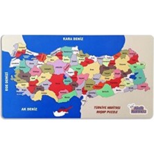 Empressco Eğitici Ahşap Türkiye Haritası Puzzle Seti, Çocuklar Için Eğlenceli Aktivite