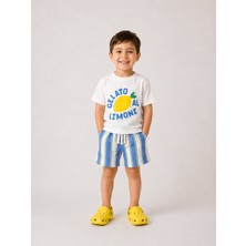 DoaMini Erkek Çocuk Pamuklu Baskılı T-Shirt ve Şort Takım