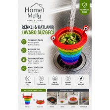 Btm Home Lavabo Gider Süzgeci Katlanabilir Spiral Gider Filtresi Mutfak Evye Tıkanma Önleyici Süzgeç