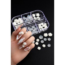 Misyul Tırnak Süsleme Gül Charm Seti, Nail Art Tırnak Süslemesi