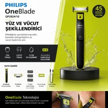 Philips Oneblade QP2824/10 Yüz ve Vücut Şekilendirici Şarjlı Su Geçirmez 45 Dakika Kullanım Süresi