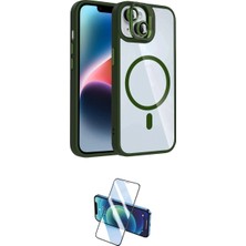 Marsilyan™- iPhone 14 Kılıf Yadigar Asil Koleksiyonu - Siyah 3D Antistatik Cam Ekran Koruyucu