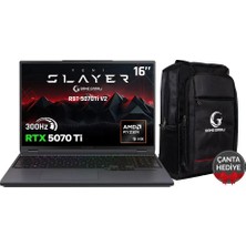 Game Garaj Slayer R9T-5070TI V2 C3 Amd Ryzen 9 9955HX 32GB Ram 1tb SSD RTX5070TI 16" 300Hz Qhd+ IPS Freedos Gaming Laptop
