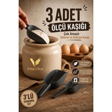 Visluna 3'lü Çok Fonksiyonlu Ölçü Kaşığı Seti Un Baharat ve Deterjan Kaşığı 4 RENK