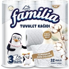 TeknoKapsül Familia Plus 32 Rulo 3 Katlı Beyaz Tuvalet