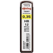 Rotring Hi-Polymer Kurşun Kalem Ucu 0.3 mm HB 12 Adet Siyah Renkli Kalem Uçları