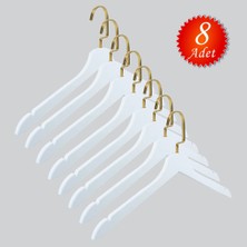 NYN Ahşap Gold Lama Kanca (Bluz, Elbise, Tshirt) Askısı 8 Adet