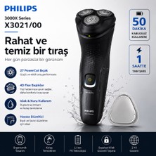 Philips 3000X Serisi Islak&kuru Tıraş Makinesi, 3 Yönde Dönen Başlıklar, Hassas Düzeltici, X3021/00