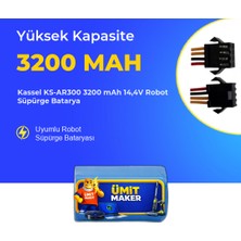 Ümit Maker Kassel KS-AR300 3200 Mah 14,4V Robot Süpürge Batarya