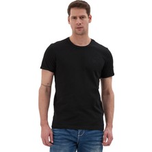 Cipo & Baxx Erkek Siyah Basic Bisiklet Yaka Slim Fit Tişört – CT854