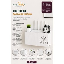 Btm Home 1 Adet Krem Renkli Duvara Monte Edilebilir Modem Saklama Kutusu