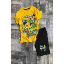 Koçak Kids Blok Oyun Desenli Erkek Çocuk Şortlu Takım