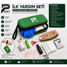 Point Marketing Araç Ilk Yardım Seti Trafik Kanununa Uygun Tam Donanımlı Ilk Yardım Çantası Yeşil Acil Durum Seti