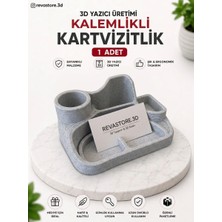 Revastore.3d 3D Baskı Kalemlikli Kartvizitlik Masaüstü Organizer – Kalemlik, Kartvizit Tutucu, Ofis Düzenleyici (1 Adet)