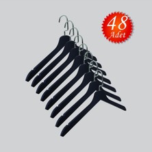 NYN Ahşap (Lama Gümüş Kanca) Bluz, Elbise, Tshirt Askısı 48 Adet